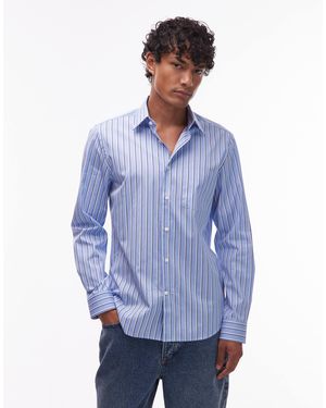 Tommy Hilfiger – gestreiftes hemd - Blau