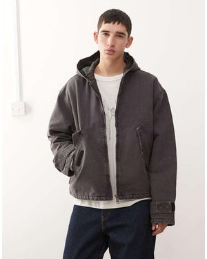 Weekday Jacket With Hood - Grey