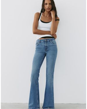 Pull&Bear Tall Skinny Flared Jeans - Blue