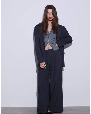 Stradivarius Oversize Blazer - Blue