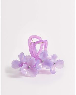 Kaiia Exclusive Oversized Flower Claw Clip - Purple