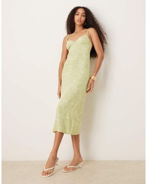 Motel Sastra Paisley Print Cami Midi Dress - Green