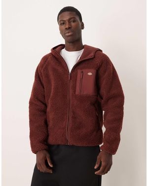 Dickies – central – oberteil aus hochflor-fleece - Rot