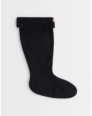 HUNTER Hohe fleece-stiefelsocken - Schwarz