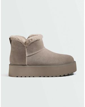 Oysho Plateaustiefel - Grau