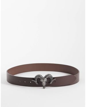 ASOS Ram Head Western Buckle Belt - Brown