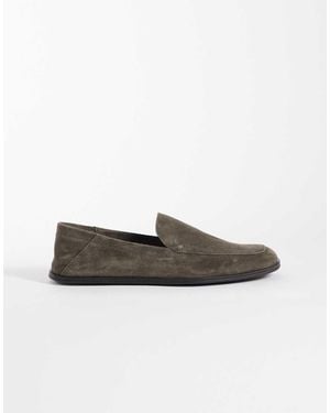 Mango 100% Suede Loafers - Brown