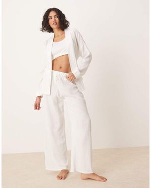 Luna Oversized Pyjama Bottoms - Natural