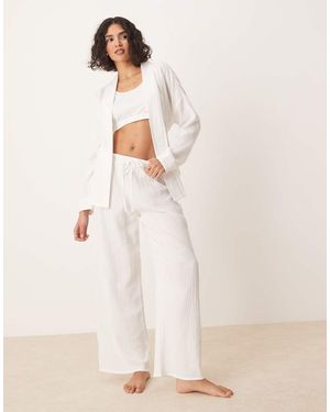 Luna Oversized Pyjama Bottoms - Natural