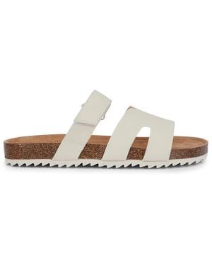 SEQWL Triple Strap Cage Sandals With Adjustable Fastening - White
