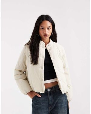 Vero Moda Jack Met Opstaande Kraag En Vulling - Naturel