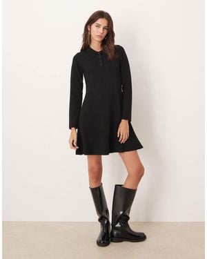 Jdy Polo Knitted Mini Dress - Black