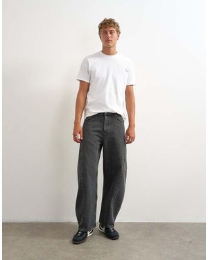 TOPMAN Vaquero Rígido De Corte Barrel En - Blanco
