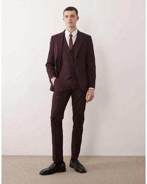 ASOS Skinny Suit Trousers - Red