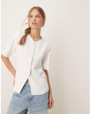 Abercrombie & Fitch Débardeur boutonné - Blanc