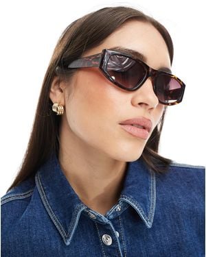 Stradivarius Angular Cat Eye Sunglasses - Blue