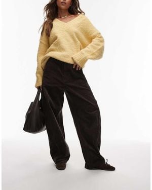 ARKET Cord Barrel Leg Trousers - White
