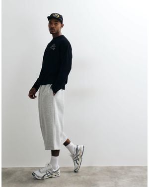 Collusion baggy Longline Jersey Shorts - White