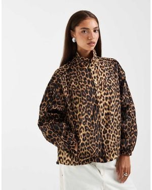 ASOS Oversized Track Jacket - Brown