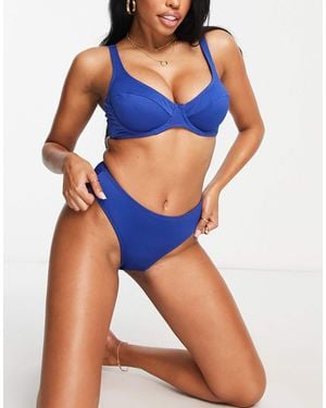 Ivory Rose – größere brust – mix and match – balconette-bikinioberteil - Blau