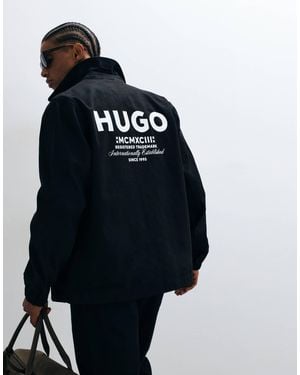 HUGO Biyo Heavyweight Cotton Windbreaker - Blue