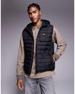 Barbour Ouston Padded Gilet With Hood - Blue