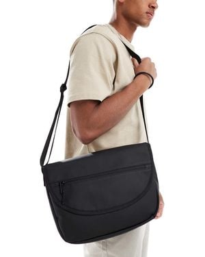 ASOS Nylon Fold Over Crossbody Bag - Black