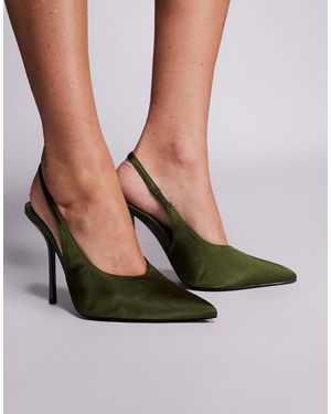 SIMMI Simmi London Bexley Wide Fit Heeled Pumps - Green
