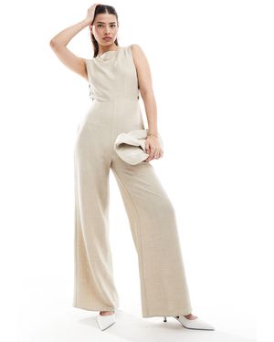 ASOS – hochgeschlossener jumpsuit - Natur