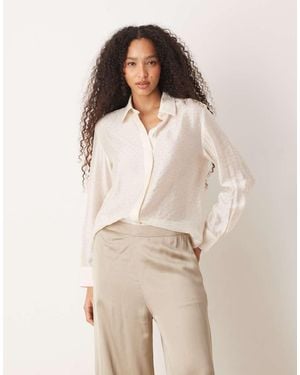 Mango Embellished Shirt - Natural