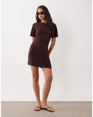 Cotton On Boxy Side Tuck T-shirt Dress - Purple