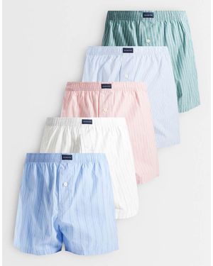 Abercrombie & Fitch 5 Pack Woven Boxers - Blue