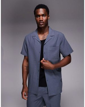 South Beach Seersucker Shirt - Blue