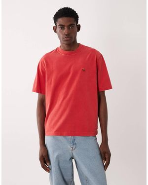 Abercrombie & Fitch Icon Logo Premium Heavyweight T-shirt - Red