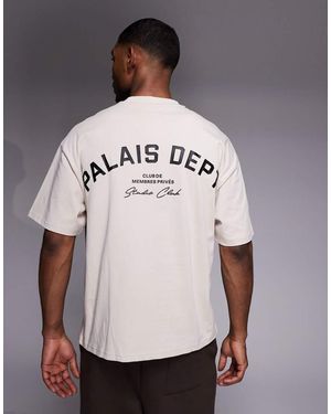 River Island Oversized T-shirt With Palais Graphic - Grey