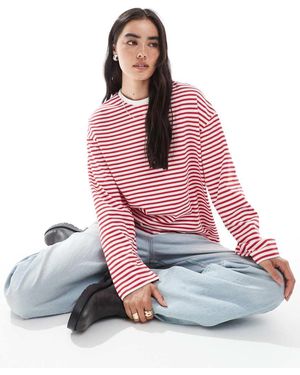 Pieces Long Sleeve Super Soft T-shirt - Red