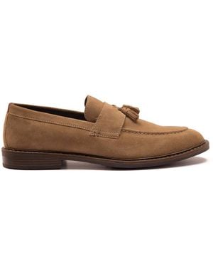Thomas Crick 'Clinton' Leather Tassel Formal Loafer Shoes - Brown