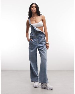 Monki Tuta Jumpsuit A Salopette A Fondo Ampio Anni '90 - Blu