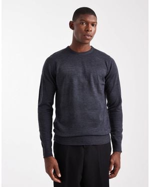 Brave Soul Crew Neck Knit Jumper - Blue