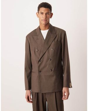 House Of Sunny Double Breasted Jacket - Brown