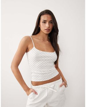 Gina Tricot Strap Singlet Top - White