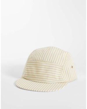 Lacoste Stripe 5 Panel Cap - Natural