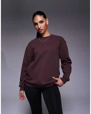 4505 Oversized Trainingssweatshirt Van Sneldrogende Zware Stof - Paars