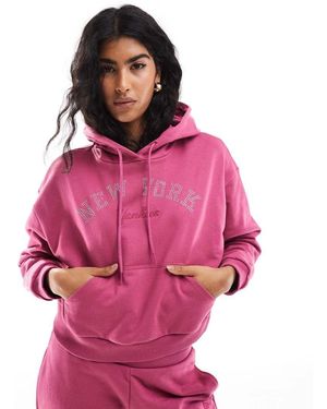 KTZ Sudadera Con Capucha Y Logo Adornado De Los Ny Yankees De (Parte De Un Conjunto) - Rosa