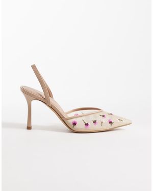 ALDO Zapatos Beis De Malla Con Diseño Floral Y Tacón Carollina De -Rosa - Neutro