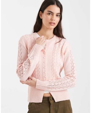 Threadbare Cardigan Girocollo - Rosa