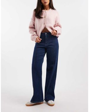 ONLY Becky High Waist Front Seam Jeans - Blue