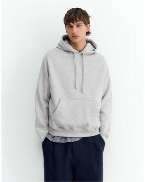 Pull&Bear Basic Hoodie - Grijs