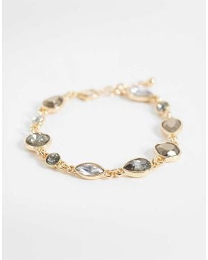 Reclaimed Vintage Unisex Gem Stone Bracelet - White