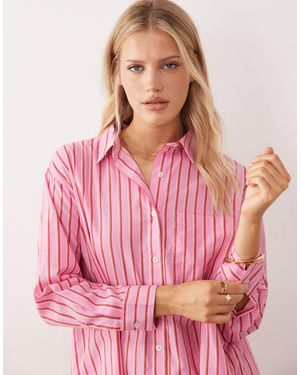 Iisla & Bird Gestreept Overhemd Met Lange Mouwen - Roze